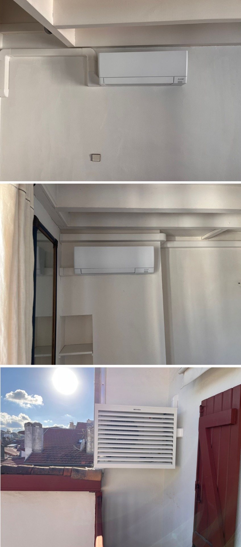 Installation d'un "bi-splits" dans un appartement à St Jean de Luz